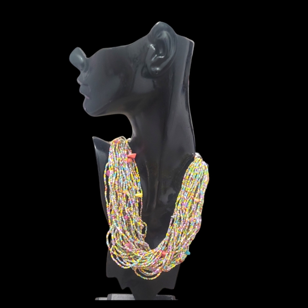 So Good Ladies Multicolor Multistrand Beaded Necklace